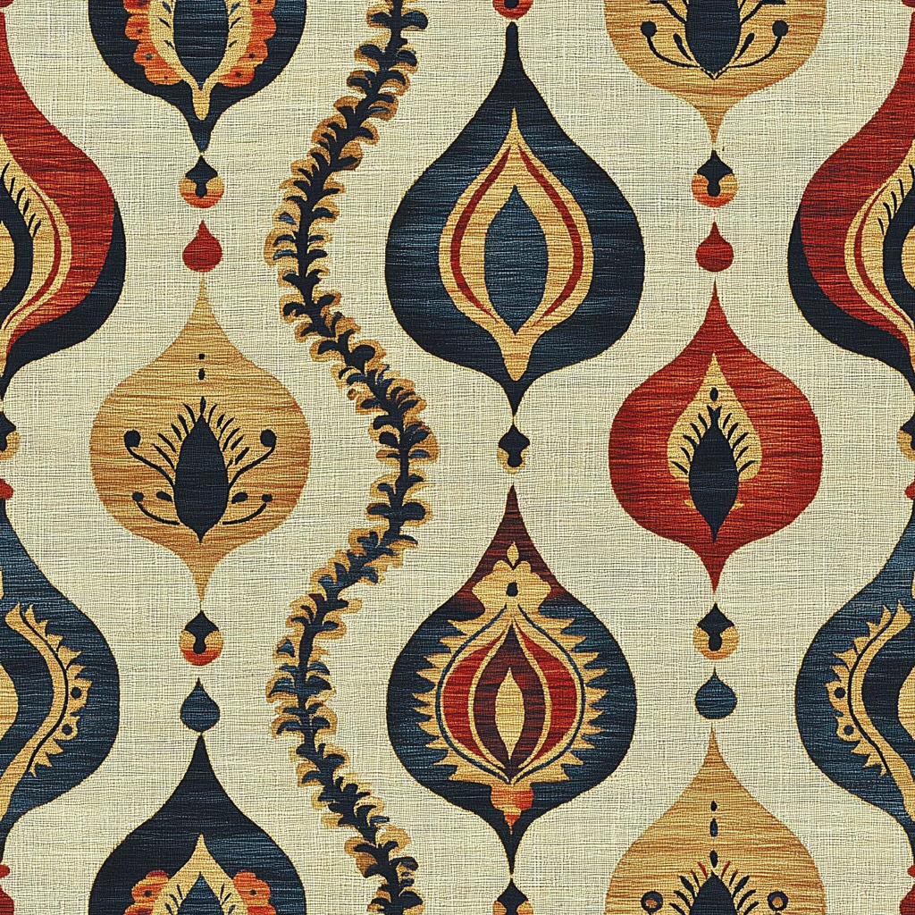 伊卡特几何图案