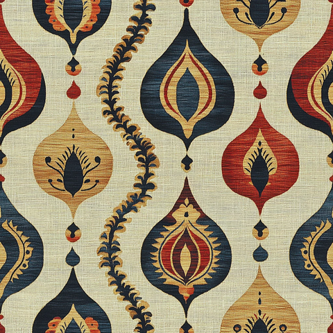 伊卡特几何图案