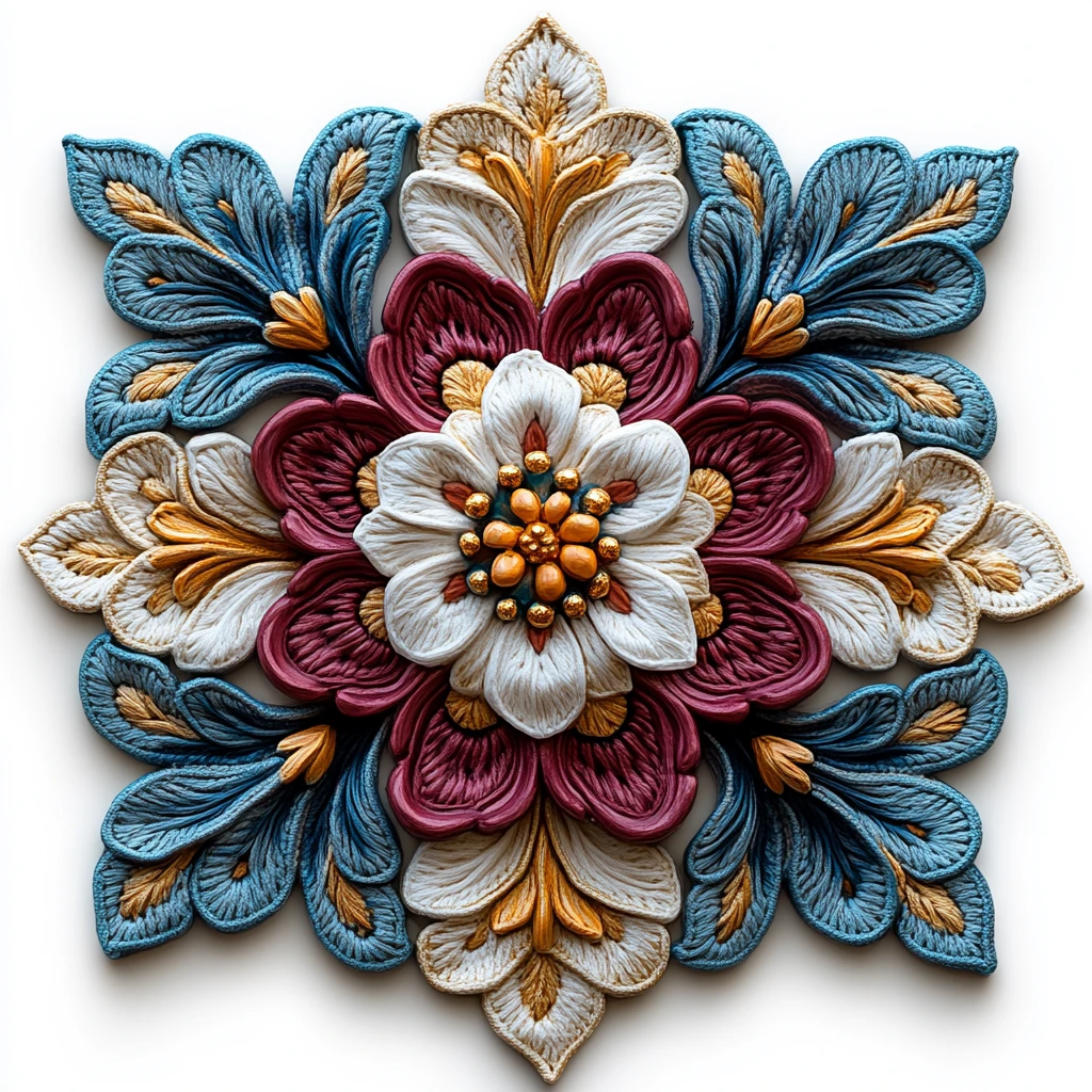 复古花卉编织图案