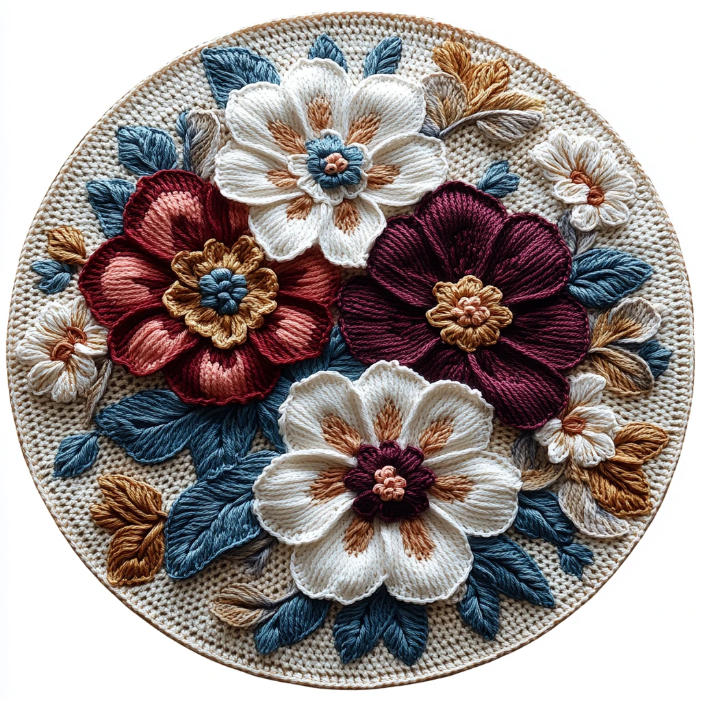 复古花卉编织图案