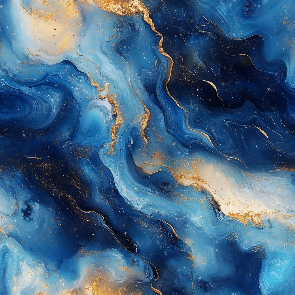 青金交织金色点缀