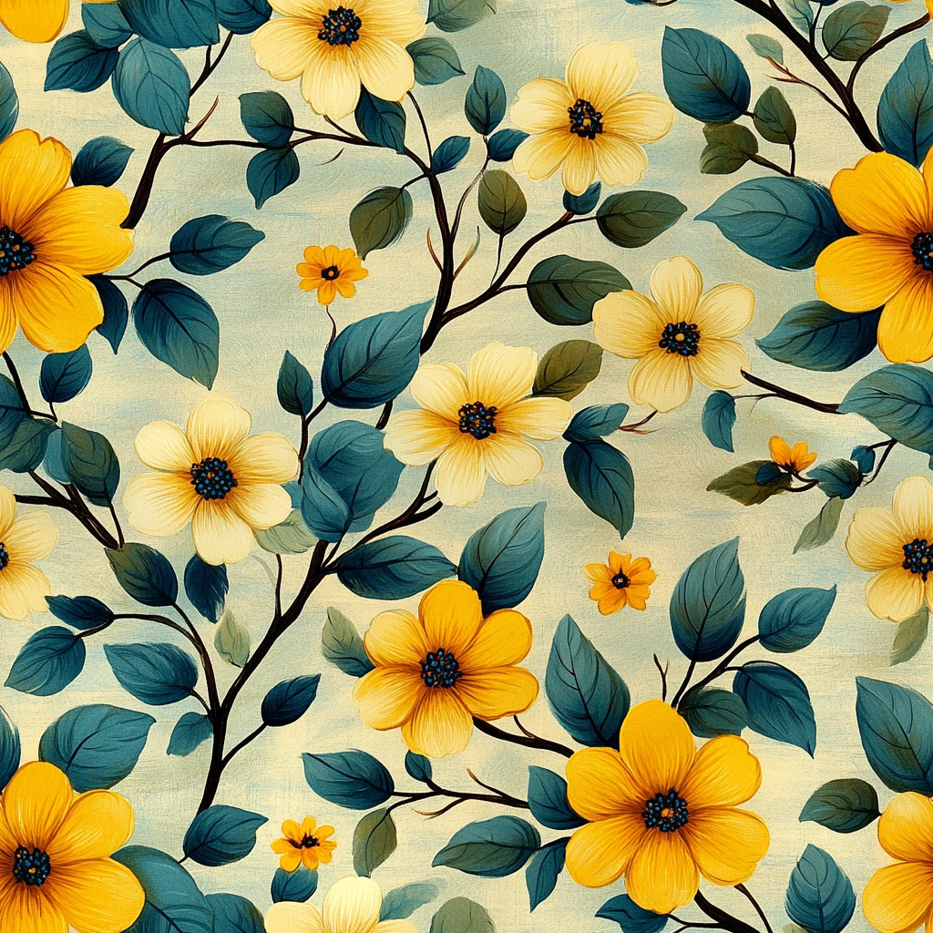 黄色花朵纹样