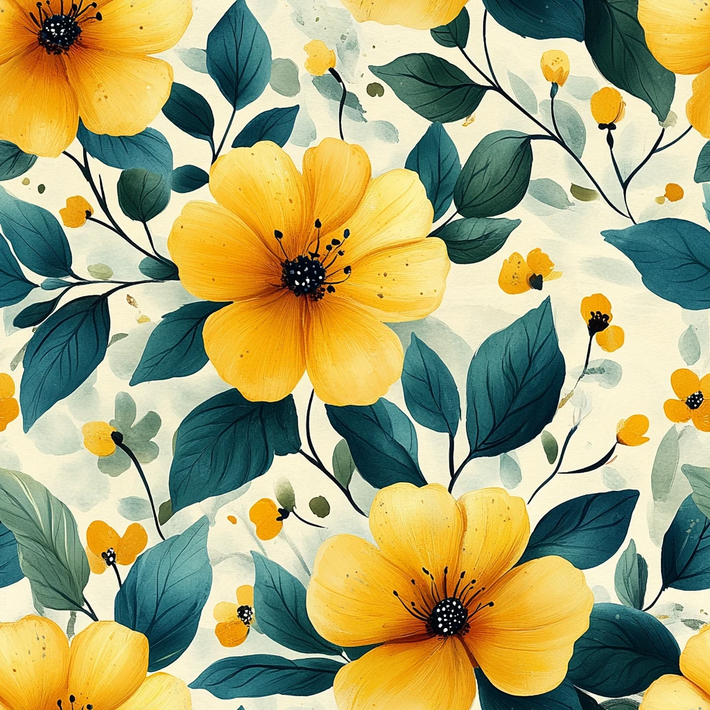 黄色花朵纹样