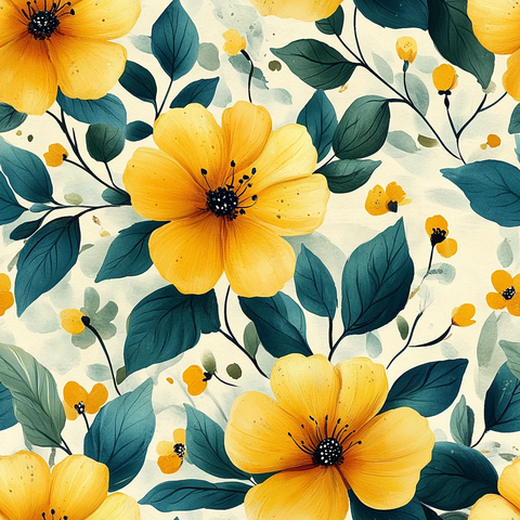 黄色花朵纹样