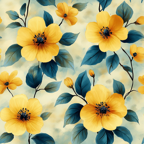 黄色花朵纹样