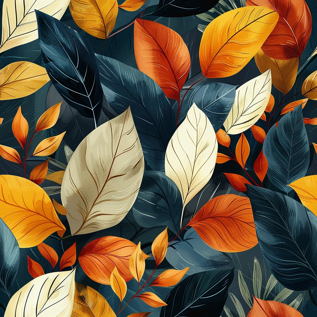 重叠叶片图案
