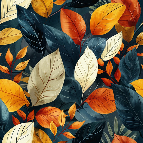 重叠叶片图案
