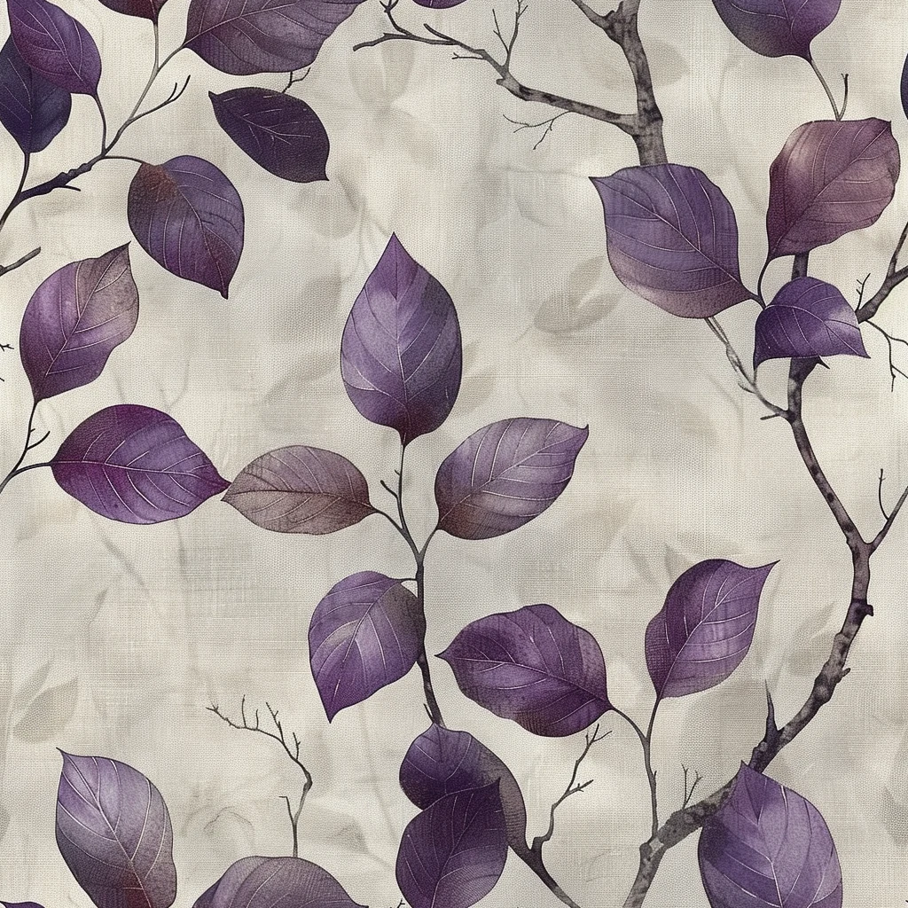 紫色水彩叶纹背景