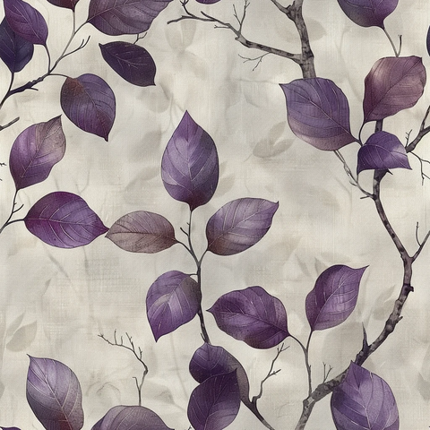 紫色水彩叶纹背景