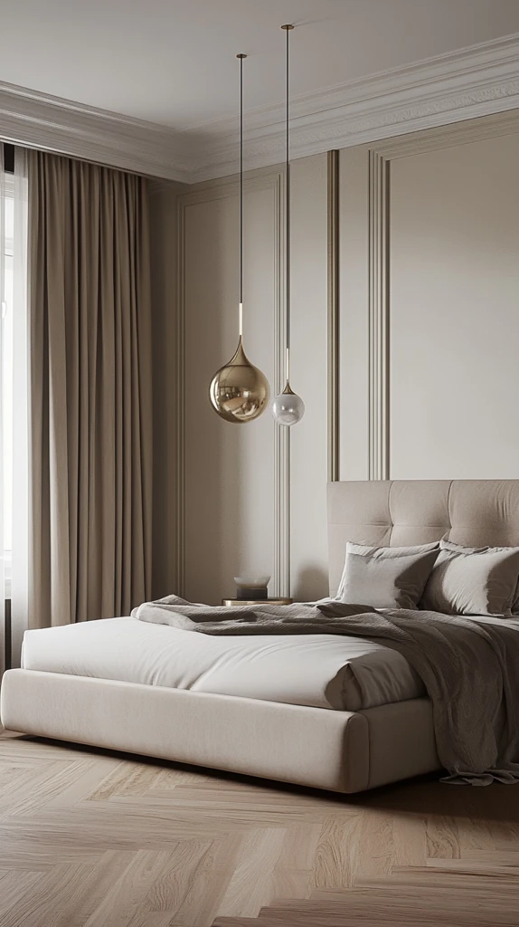 奢华贝壳吊灯卧室