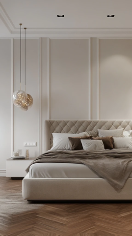 奢华贝壳吊灯卧室