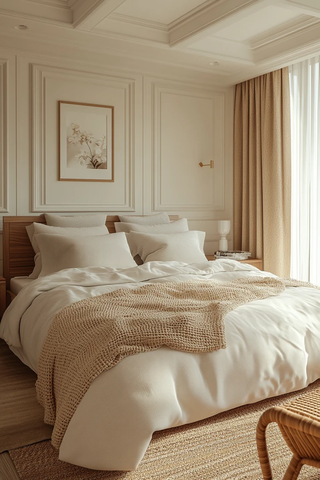 白色现代卧室空间