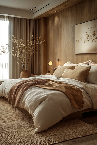现代卧室室内摄影