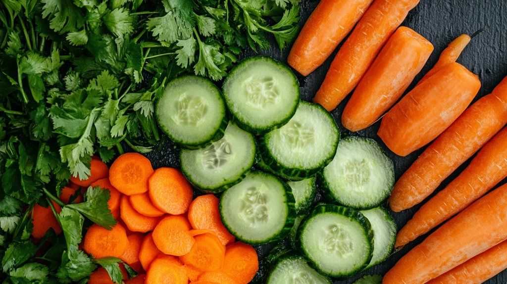 绿色蔬菜胡萝卜