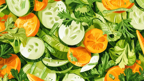 新中蔬果食材插画