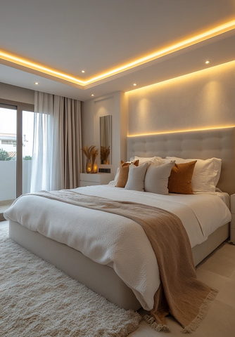 白色墙壁灰色墙面卧室