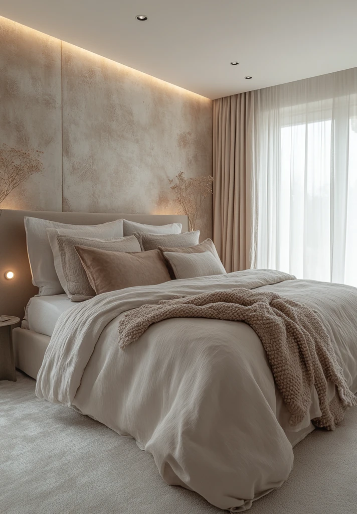 白色墙壁灰色墙面卧室