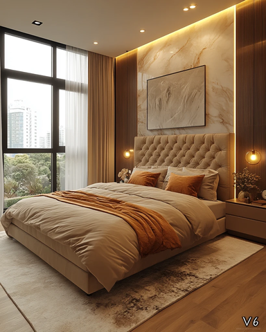 金色调卧室设计