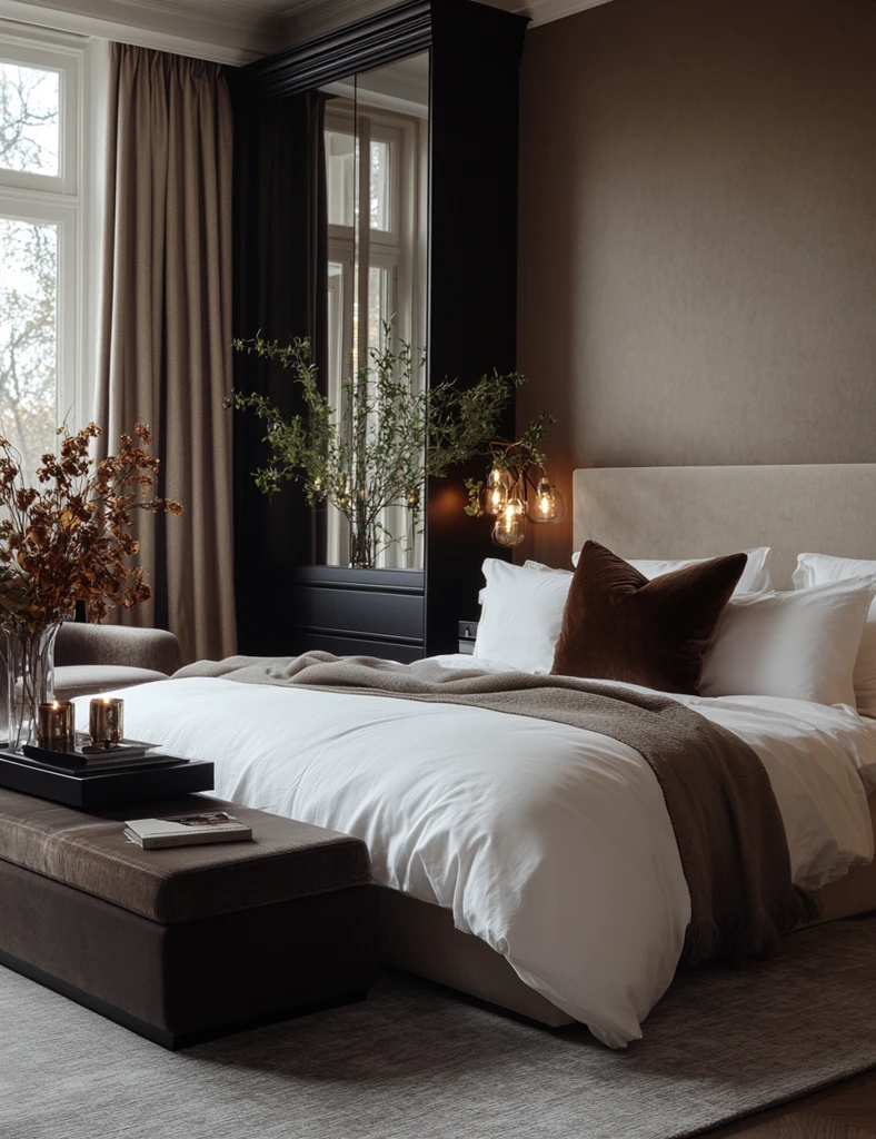 大床卧室家居镜墙