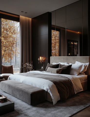 大床卧室家居镜墙