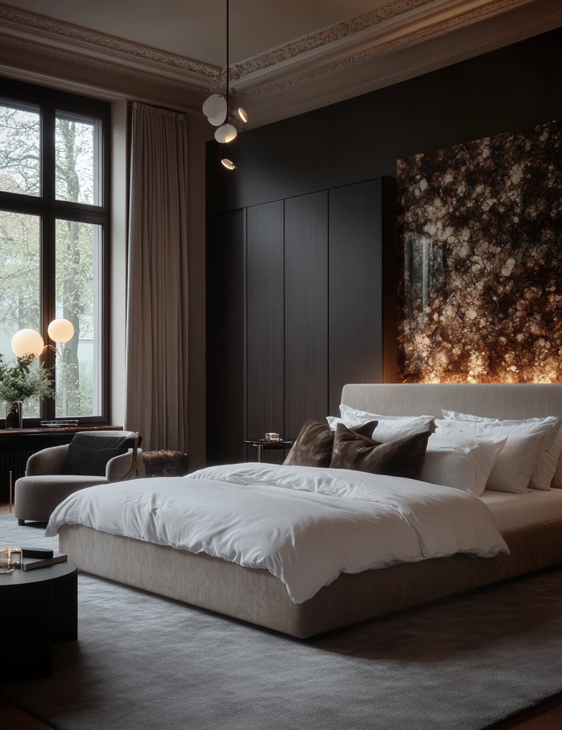 大床卧室家居镜墙