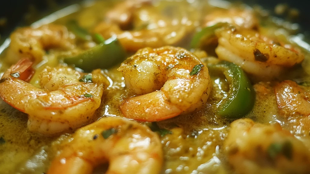 青咖喱虾椰奶青椒