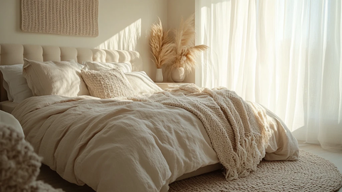 奶油色卧室布置