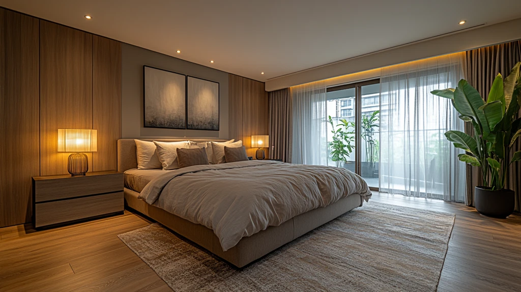 灰色系卧室设计