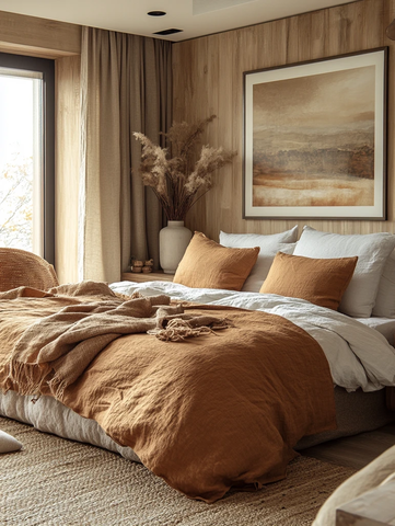 小地毯划分卧室区域