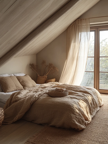 小地毯划分卧室区域