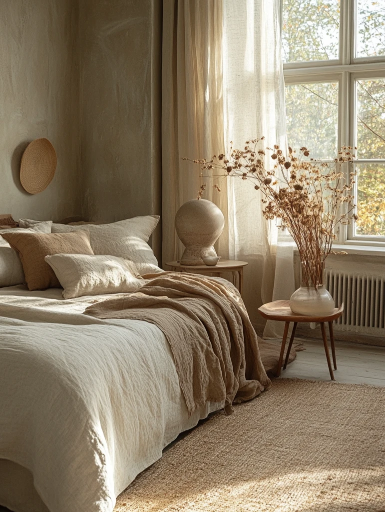 小地毯划分卧室区域