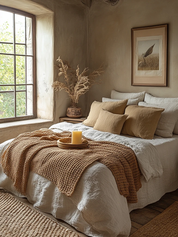 小地毯划分卧室区域