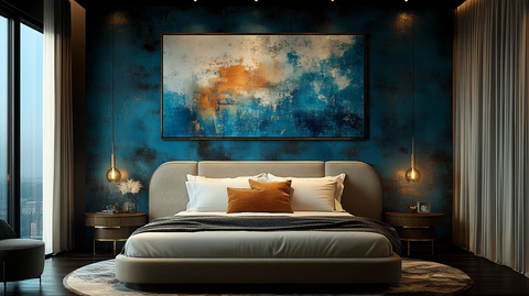 现代主卧中灰色配色