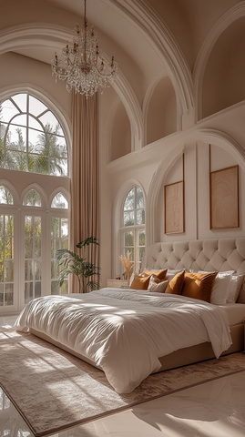 高窗拱门卧室设计