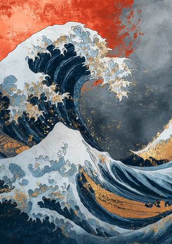 金线浪纹镶彩石