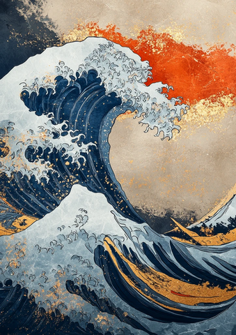 金线浪纹镶彩石