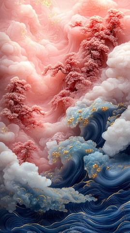 金线云彩玉雕图