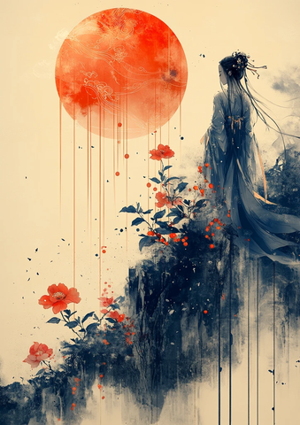 丝带音符交织图案