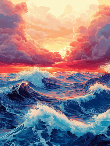 宋代山水波浪图