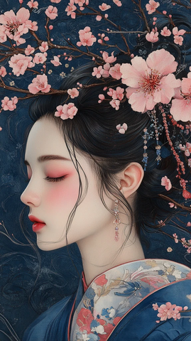 浮世绘风挂饰与纸伞