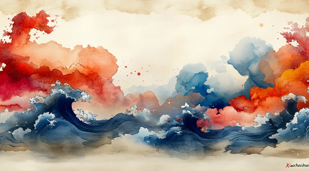 小春绿水吉祥云纹图