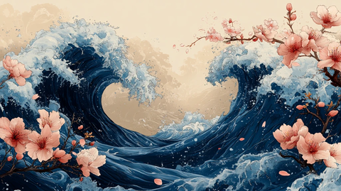 浮世绘浪花樱雨