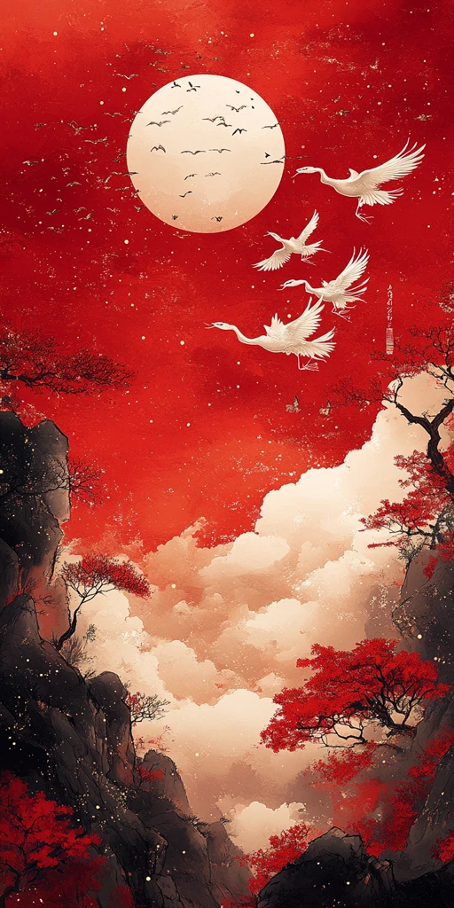 白蛇飞天红纸金线