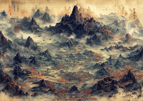 山海经风格地图