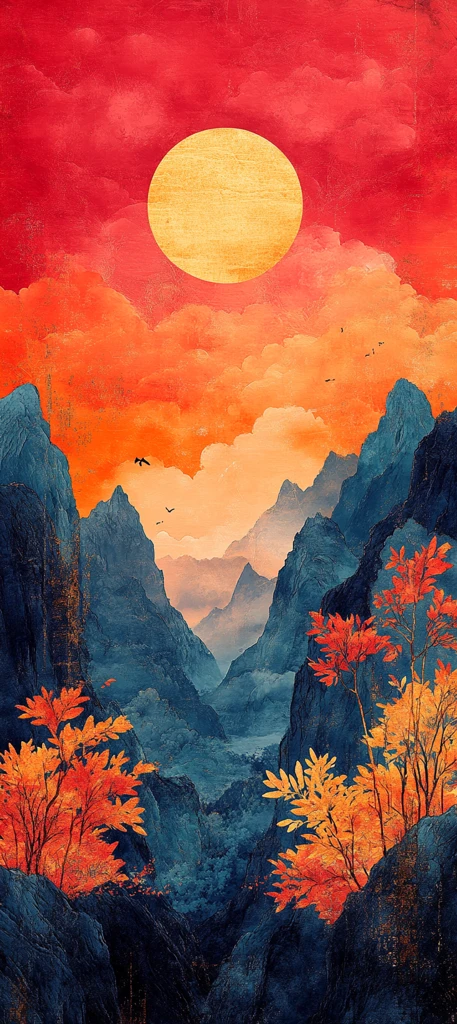 新年山水云彩图