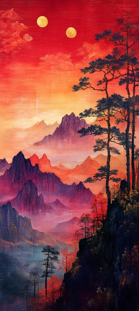 新年山水云彩图