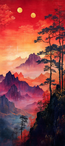 新年山水云彩图