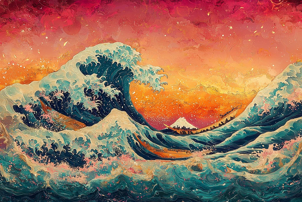 大浪融合华丽装饰