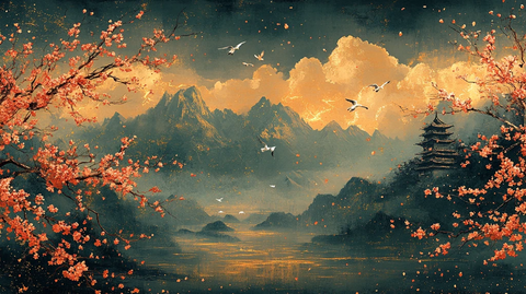 樱花飞鹤云电图