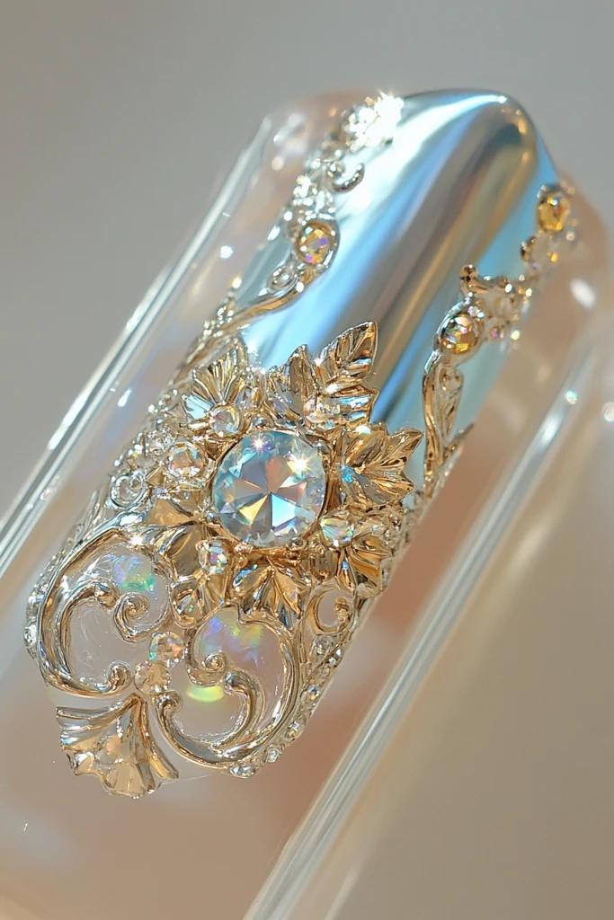 银色指甲剪艺术